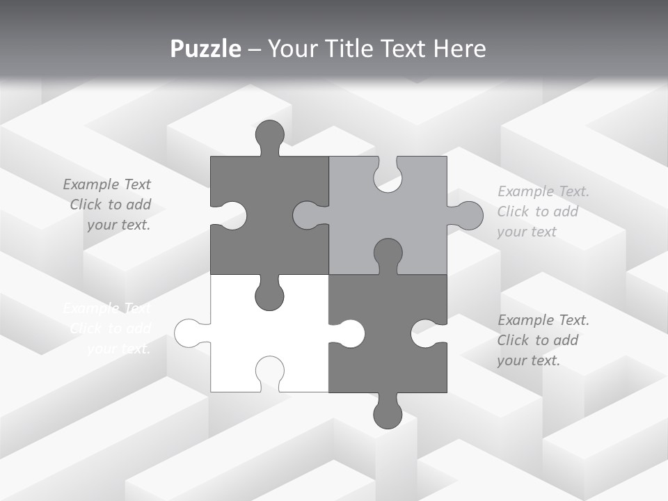 Metaphor Challenge Labyrinth PowerPoint Template