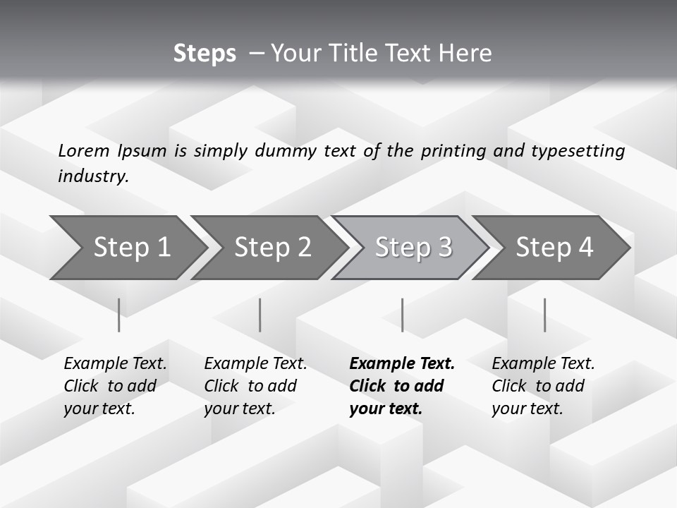 Metaphor Challenge Labyrinth PowerPoint Template