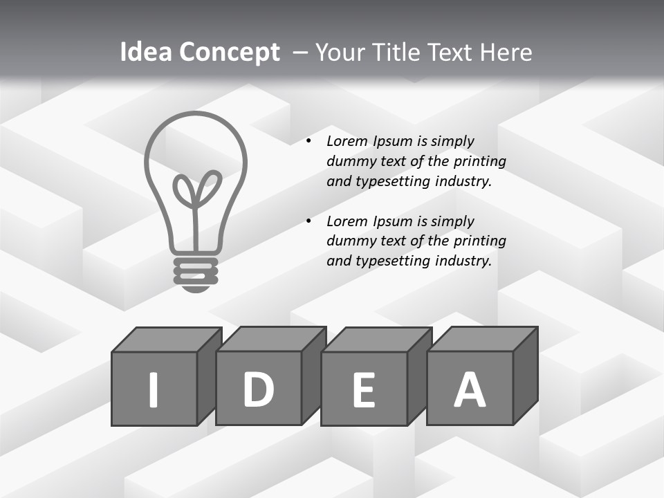 Metaphor Challenge Labyrinth PowerPoint Template