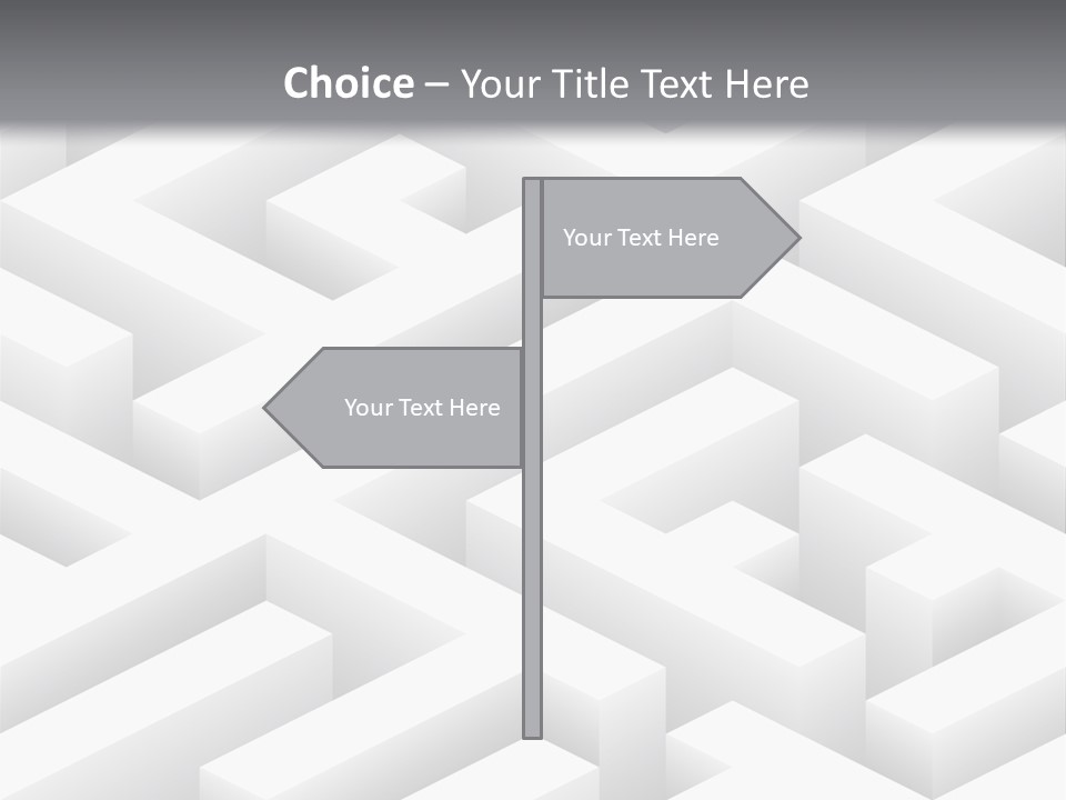 Metaphor Challenge Labyrinth PowerPoint Template