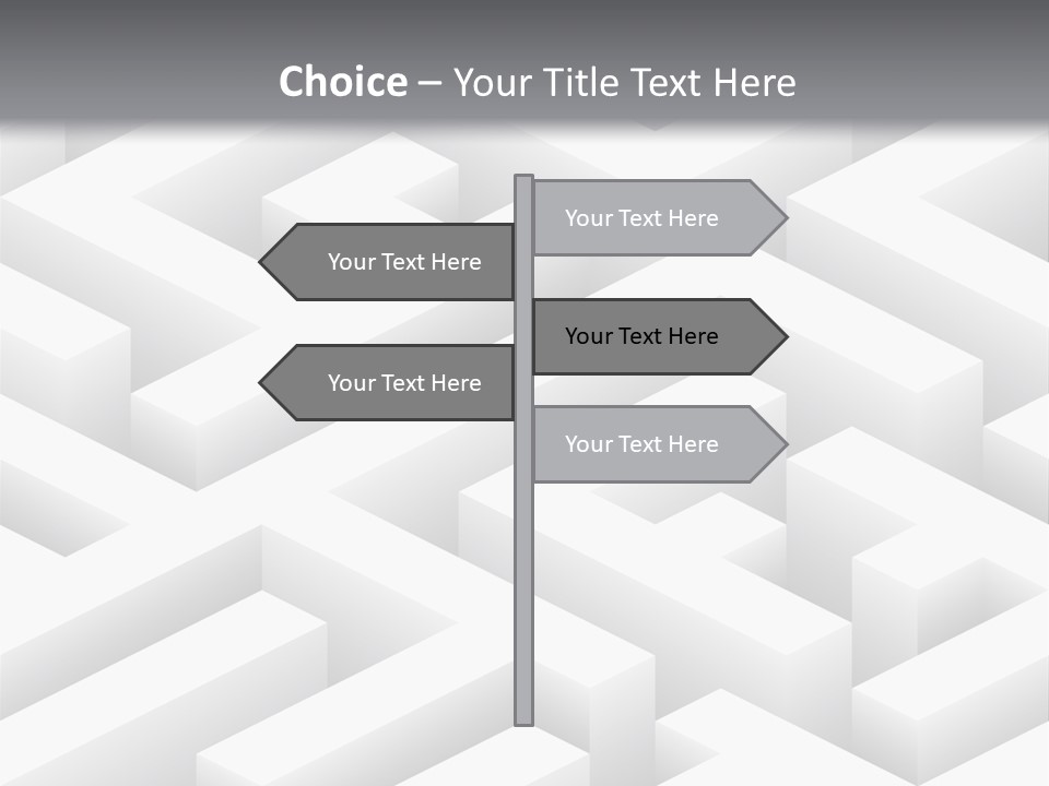 Metaphor Challenge Labyrinth PowerPoint Template