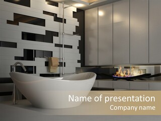 Bathroom House Perspective PowerPoint Template