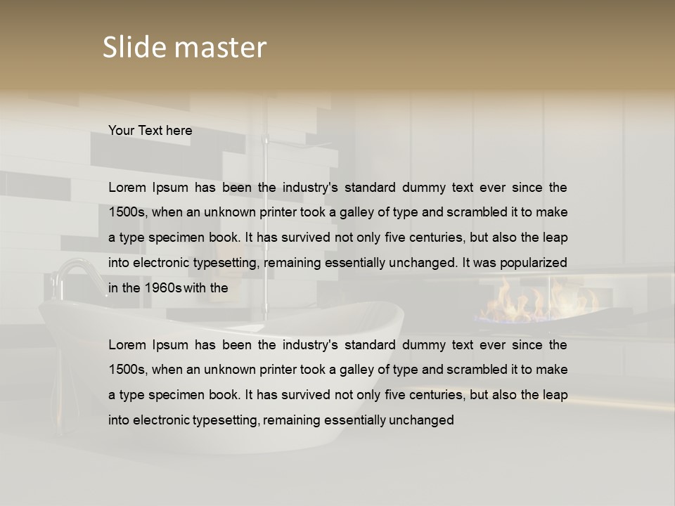 Bathroom House Perspective PowerPoint Template