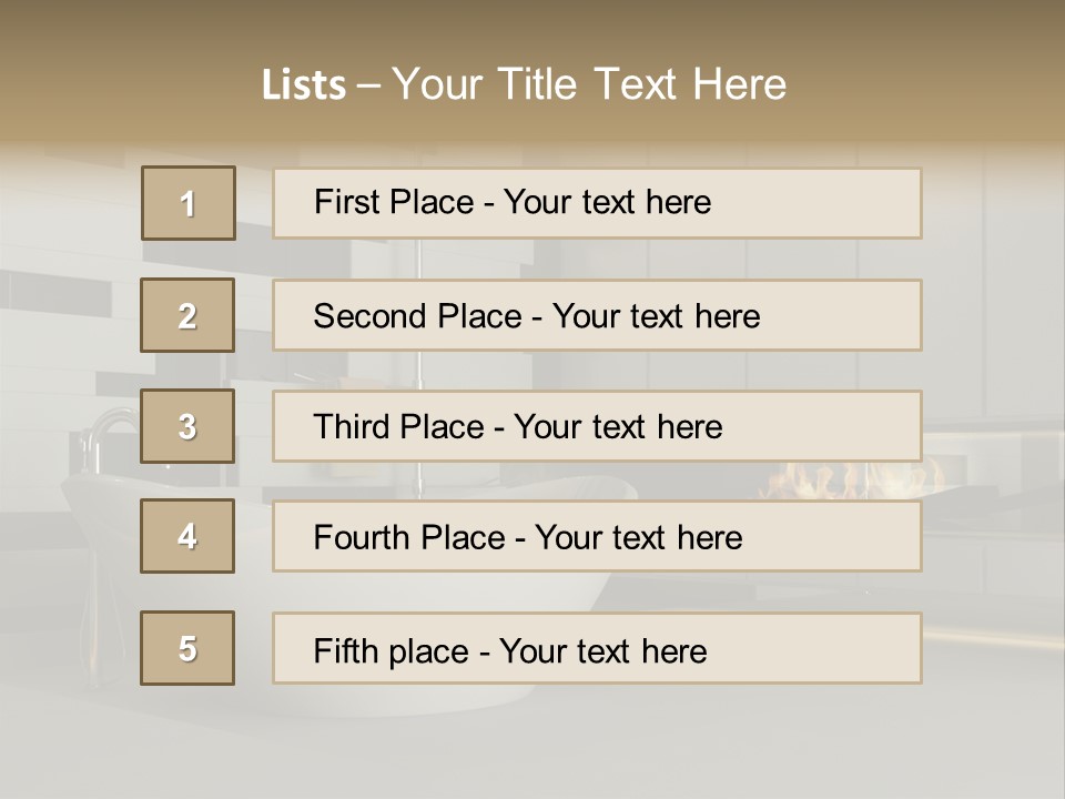 Bathroom House Perspective PowerPoint Template