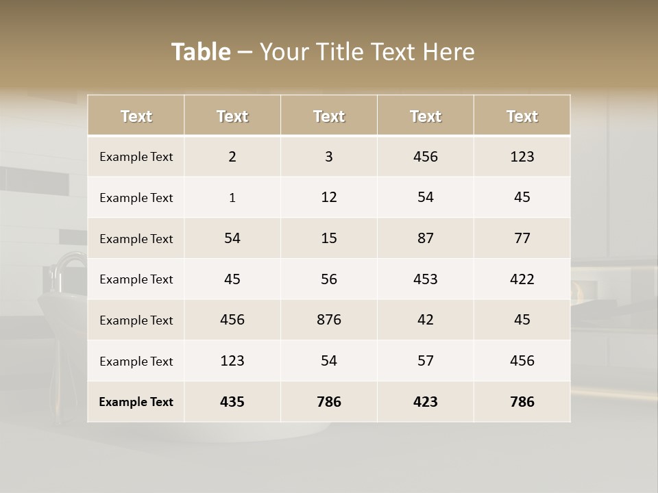 Bathroom House Perspective PowerPoint Template