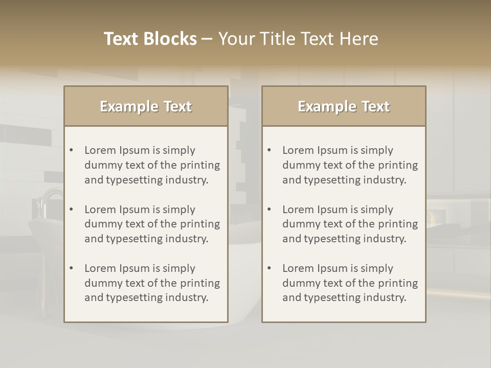 Bathroom House Perspective PowerPoint Template