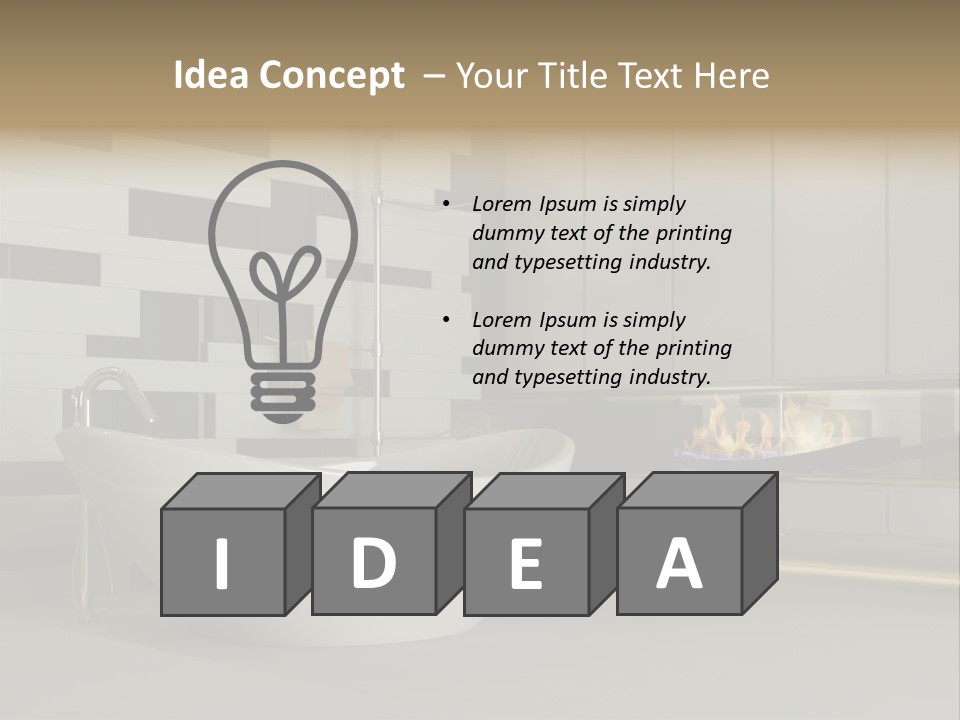 Bathroom House Perspective PowerPoint Template