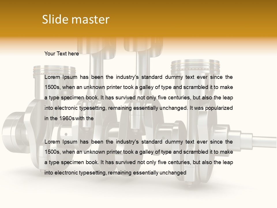 Motor Crankshaft Spare PowerPoint Template