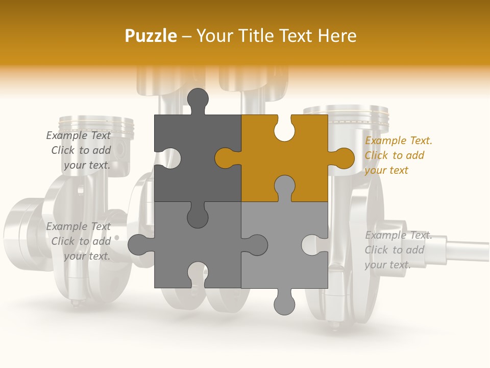 Motor Crankshaft Spare PowerPoint Template