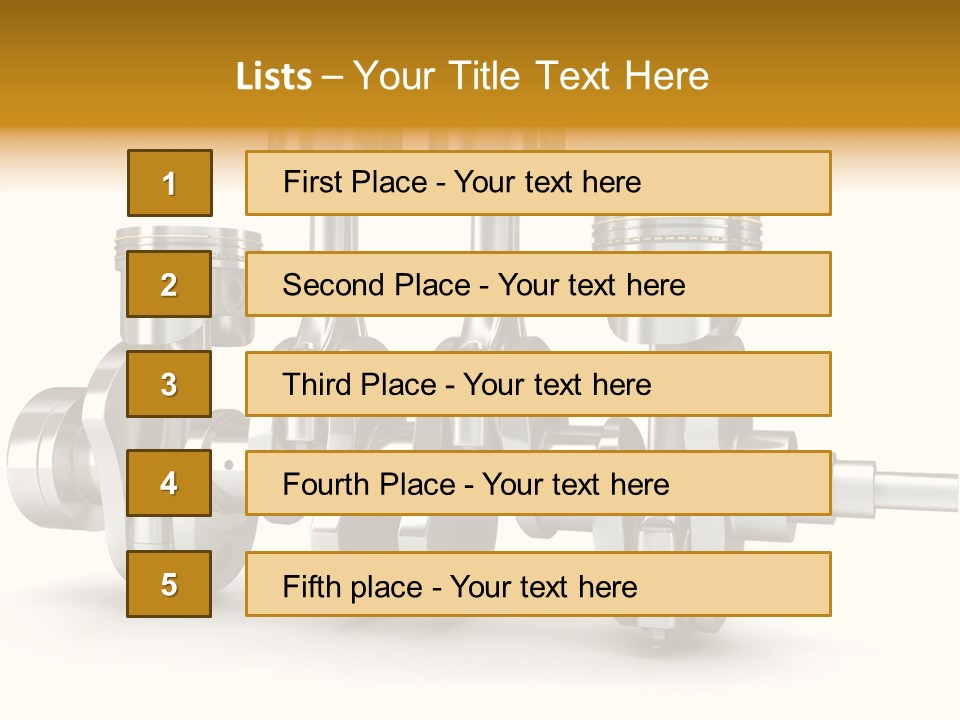 Motor Crankshaft Spare PowerPoint Template