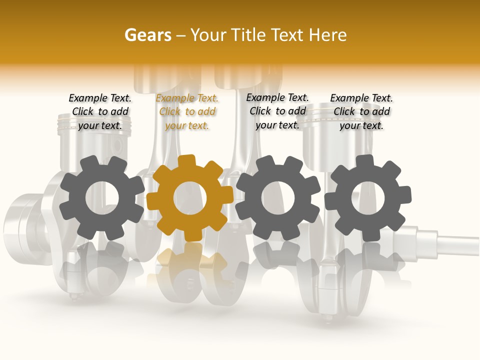 Motor Crankshaft Spare PowerPoint Template
