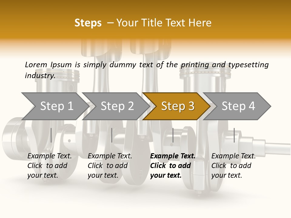 Motor Crankshaft Spare PowerPoint Template