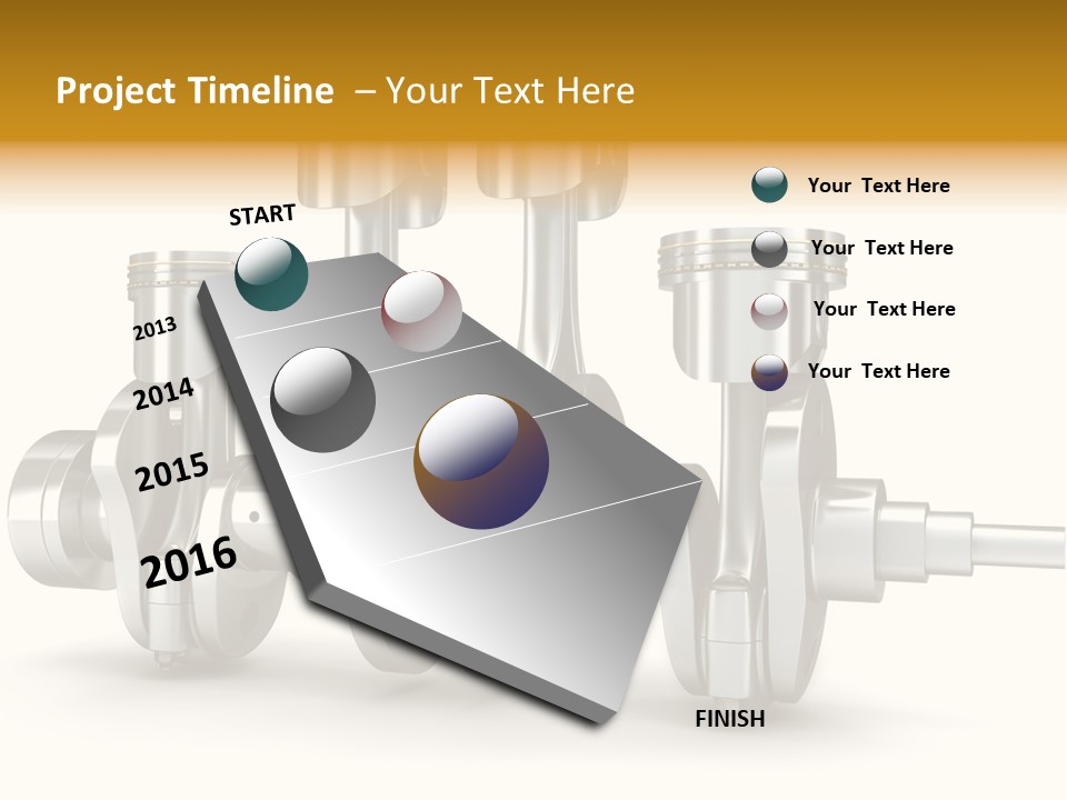 Motor Crankshaft Spare PowerPoint Template