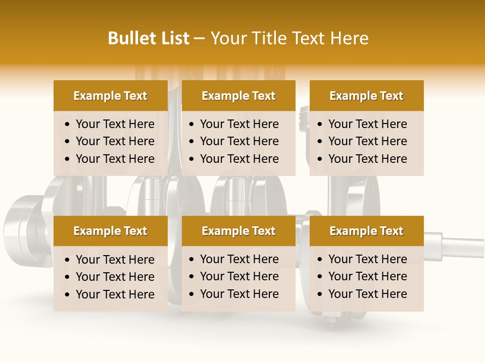 Motor Crankshaft Spare PowerPoint Template