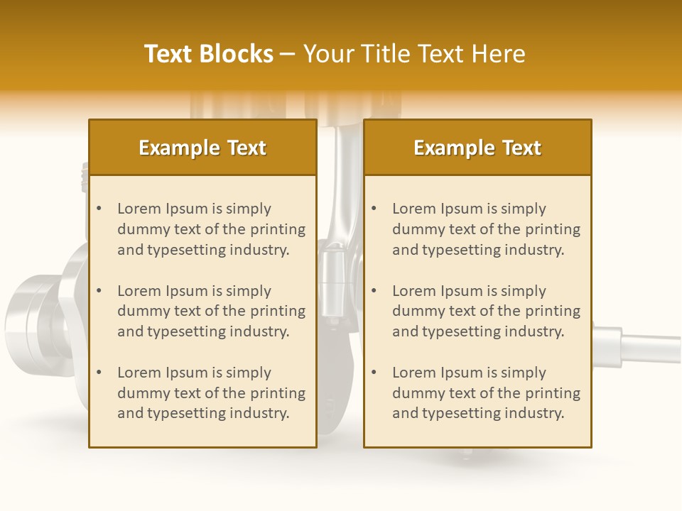 Motor Crankshaft Spare PowerPoint Template