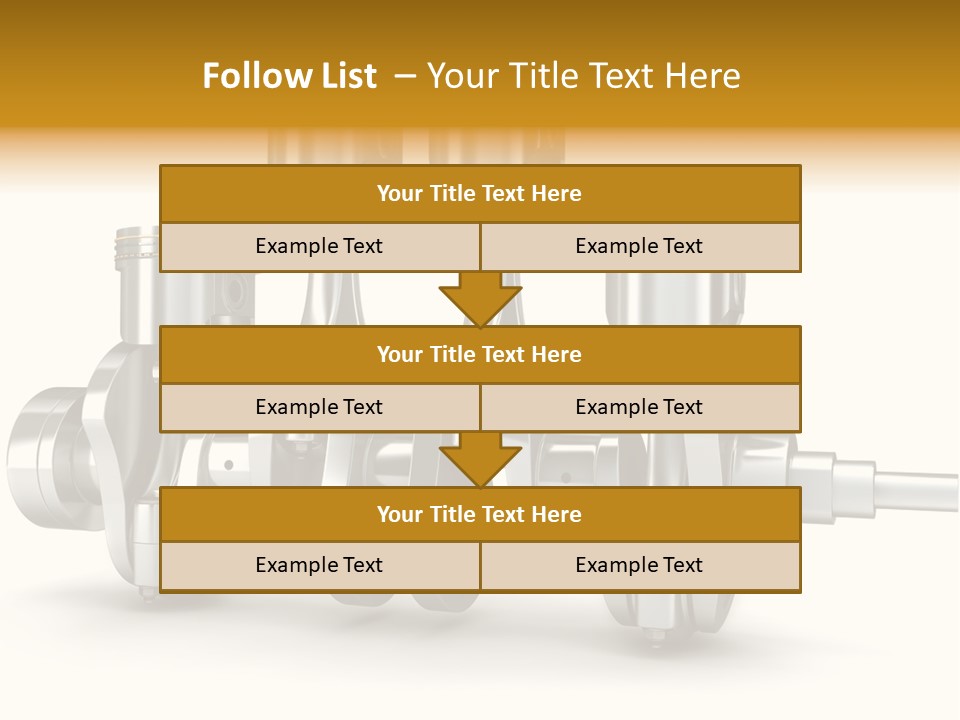Motor Crankshaft Spare PowerPoint Template