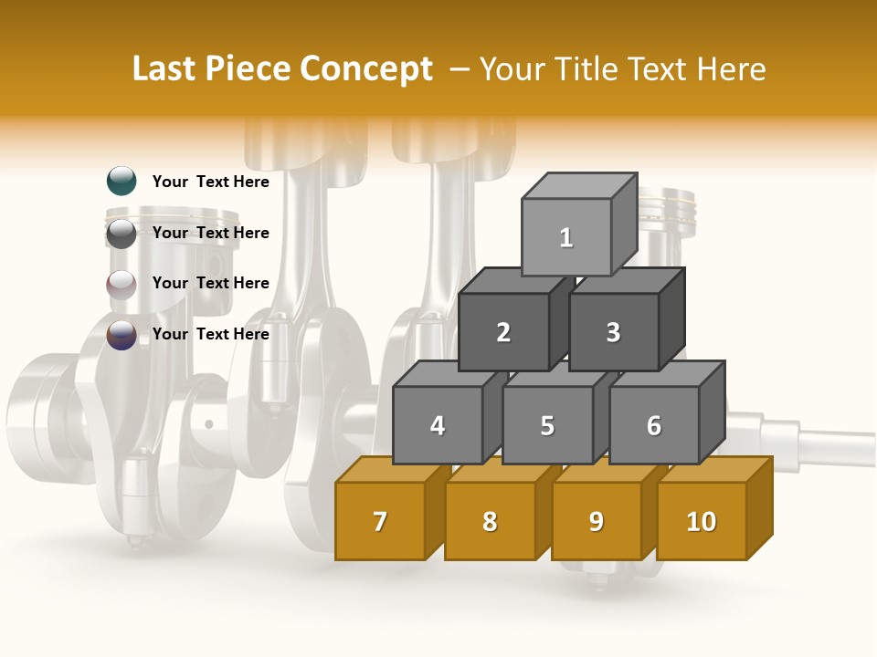 Motor Crankshaft Spare PowerPoint Template