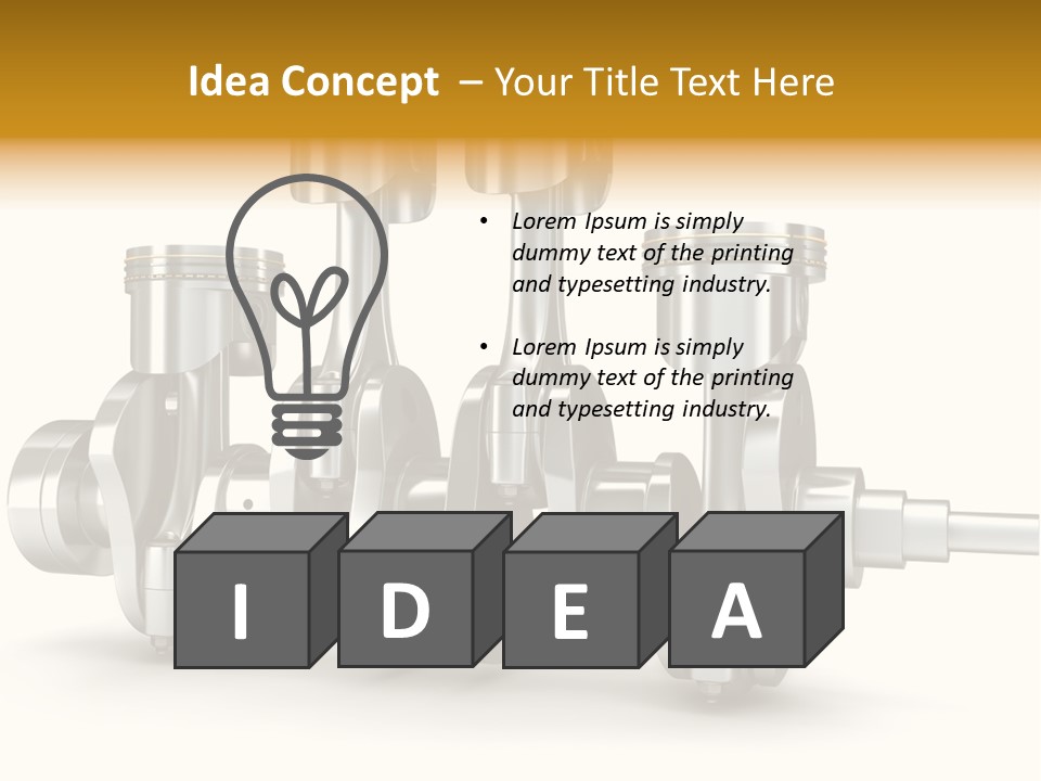 Motor Crankshaft Spare PowerPoint Template
