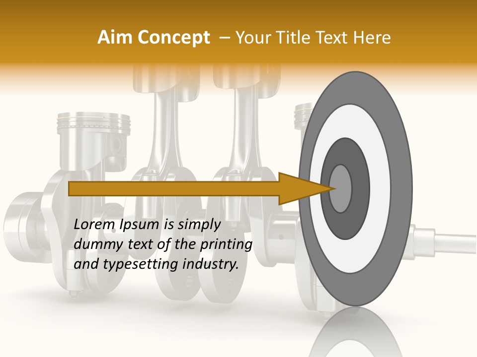 Motor Crankshaft Spare PowerPoint Template