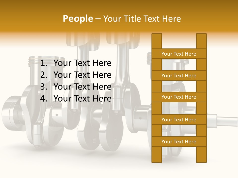 Motor Crankshaft Spare PowerPoint Template