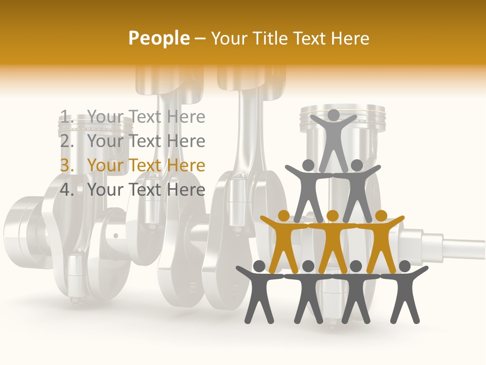 Motor Crankshaft Spare PowerPoint Template