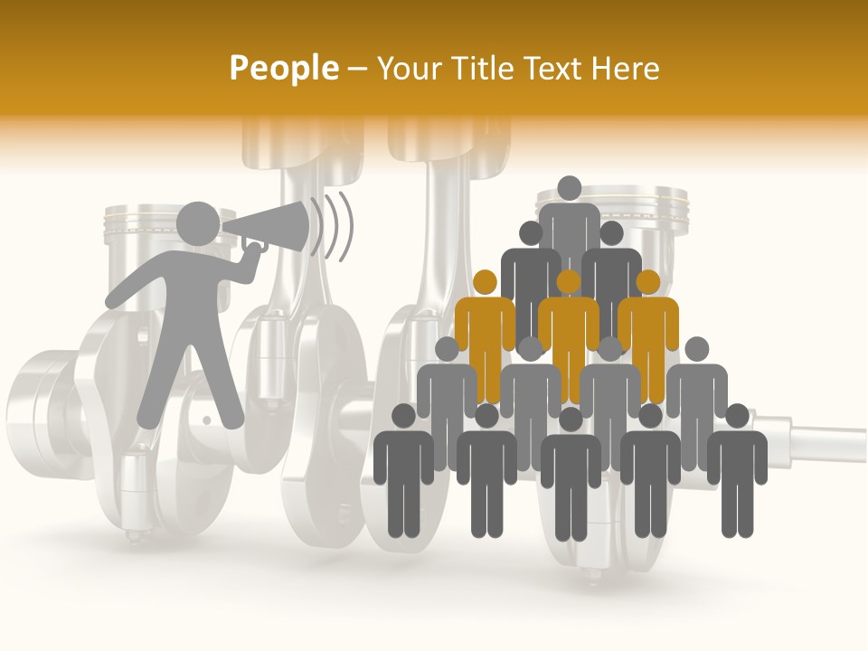 Motor Crankshaft Spare PowerPoint Template