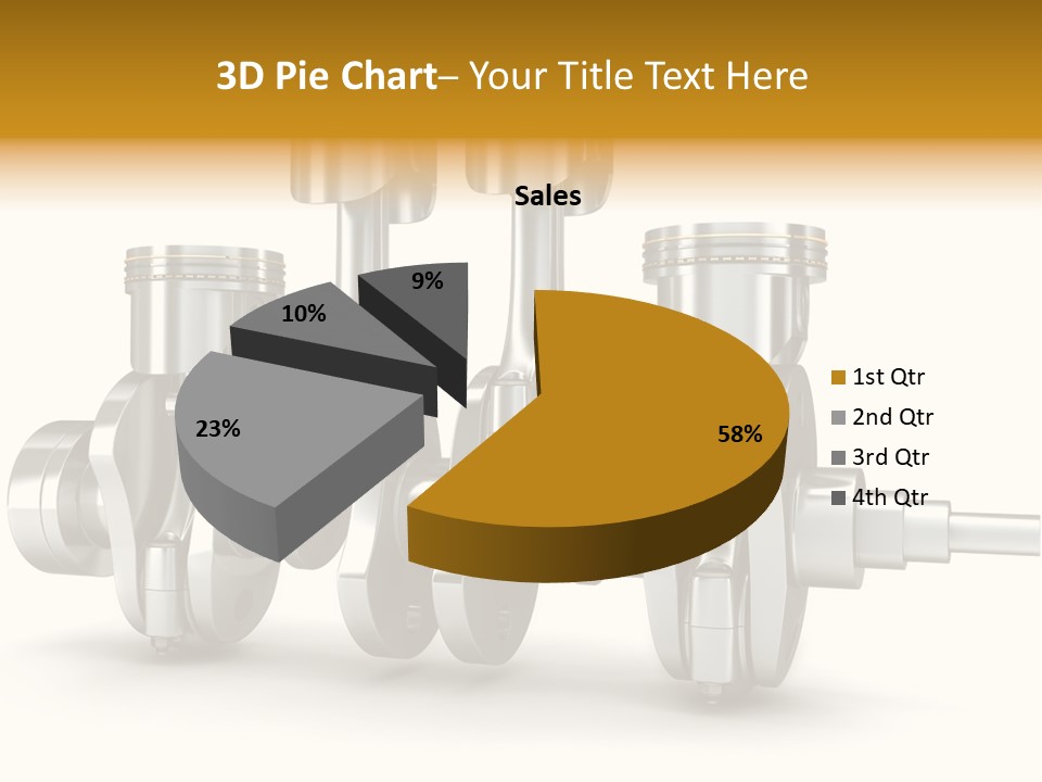 Motor Crankshaft Spare PowerPoint Template