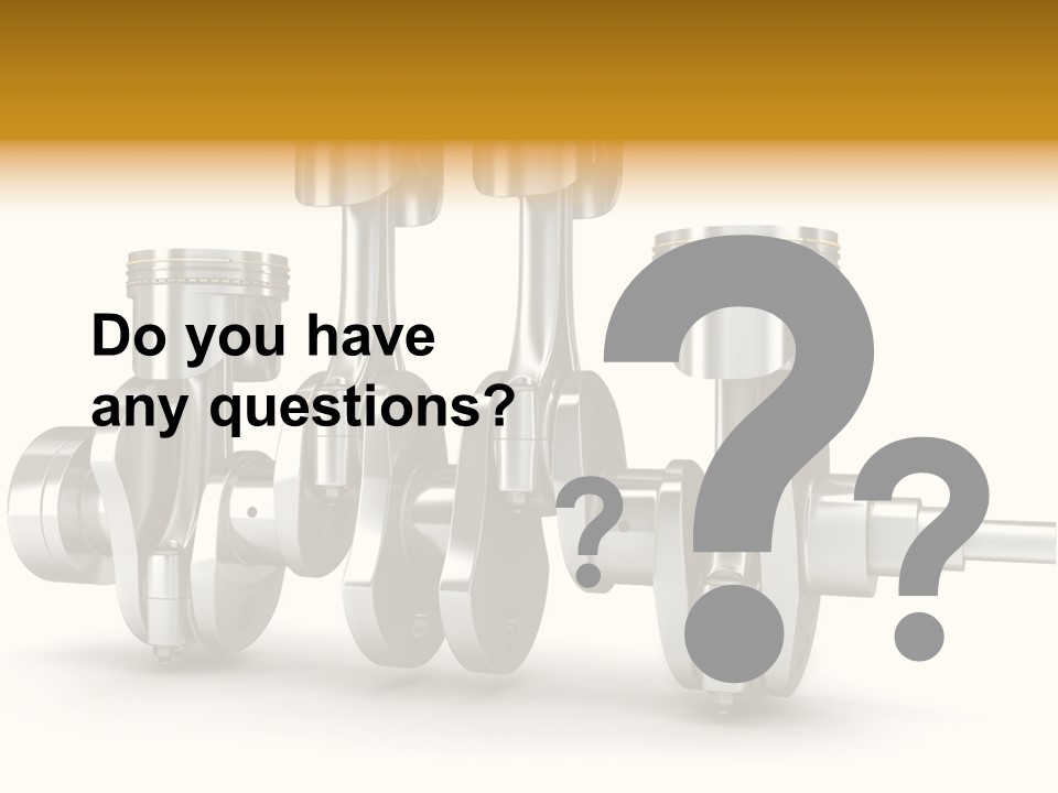 Motor Crankshaft Spare PowerPoint Template