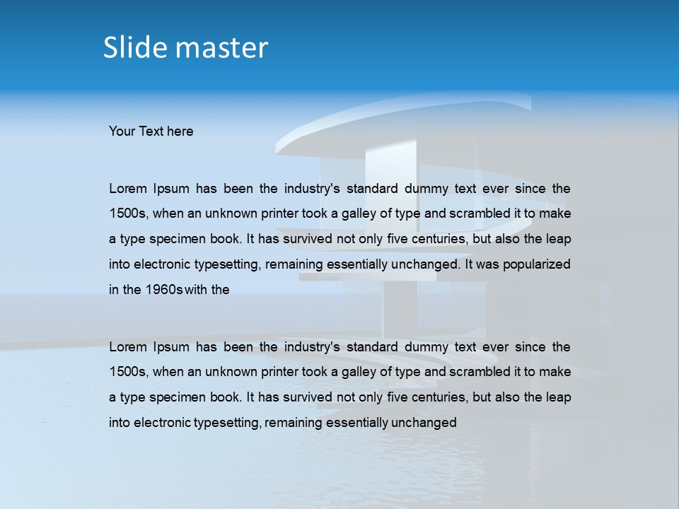 Sea Light Pool PowerPoint Template