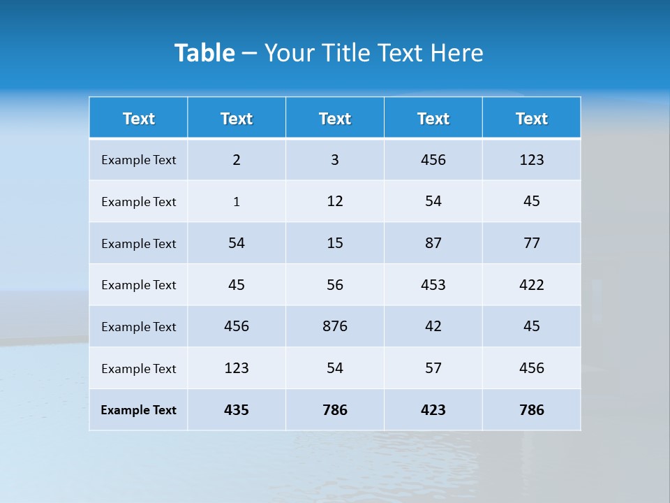 Sea Light Pool PowerPoint Template