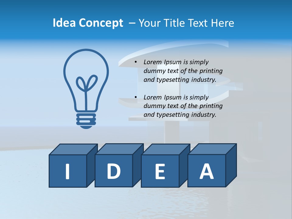 Sea Light Pool PowerPoint Template