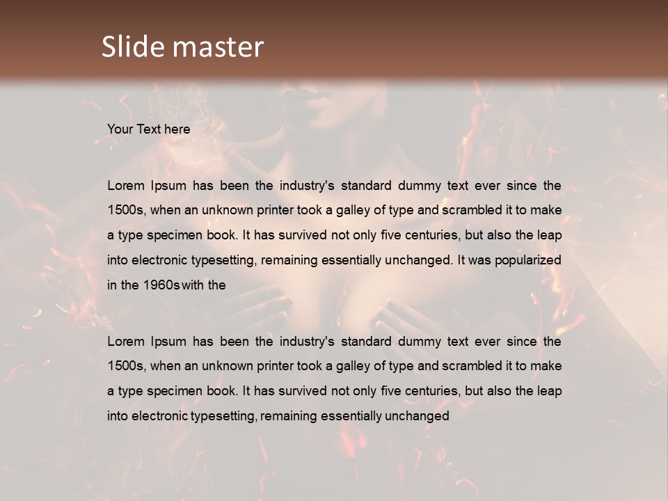 Skin Woman Vertical PowerPoint Template