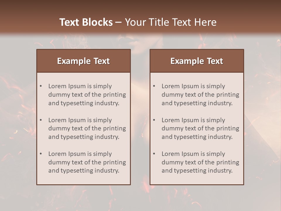 Skin Woman Vertical PowerPoint Template