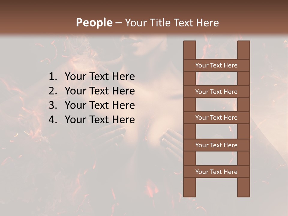Skin Woman Vertical PowerPoint Template