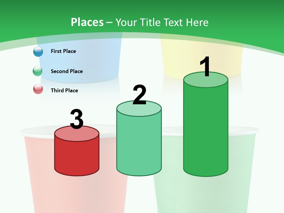 Yellow Disposable Mug PowerPoint Template