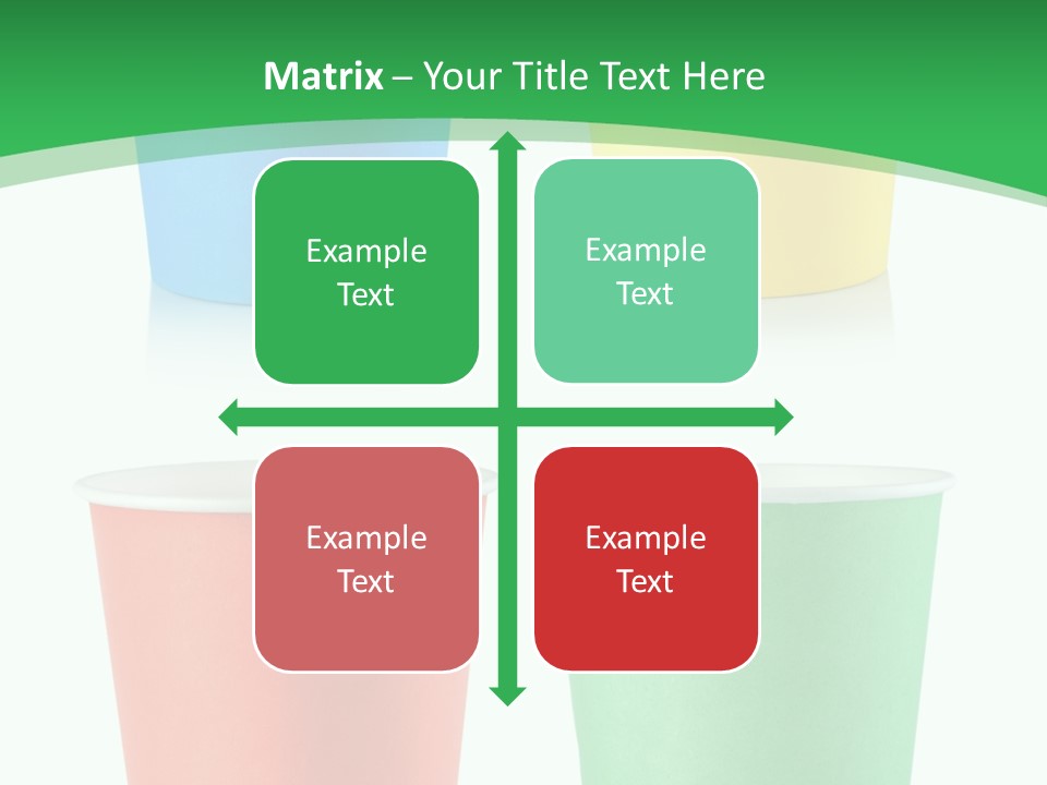 Yellow Disposable Mug PowerPoint Template