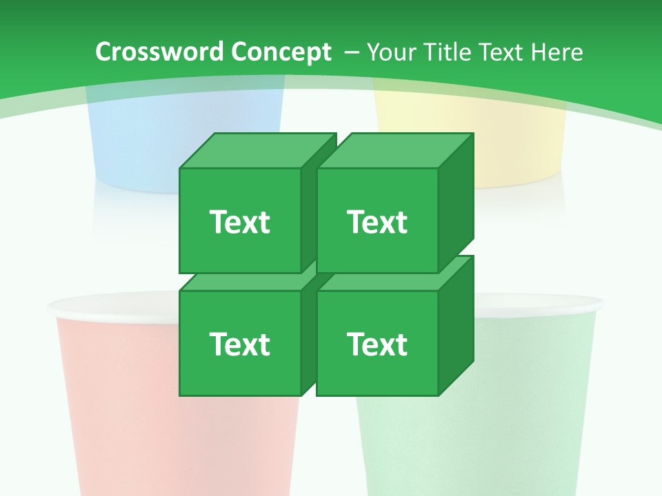 Yellow Disposable Mug PowerPoint Template
