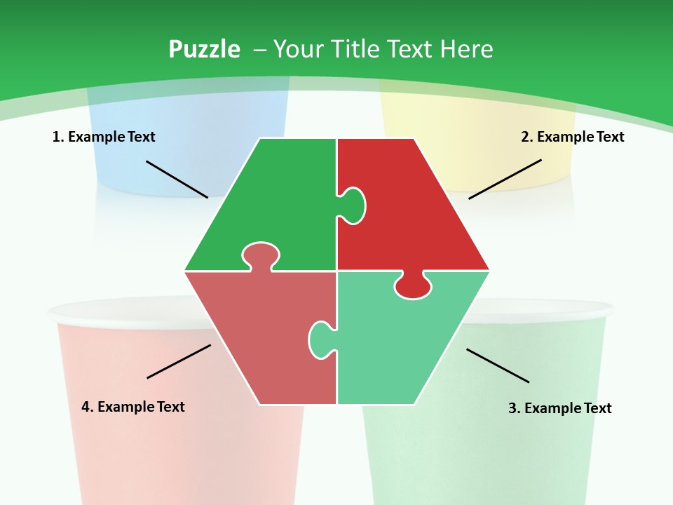 Yellow Disposable Mug PowerPoint Template