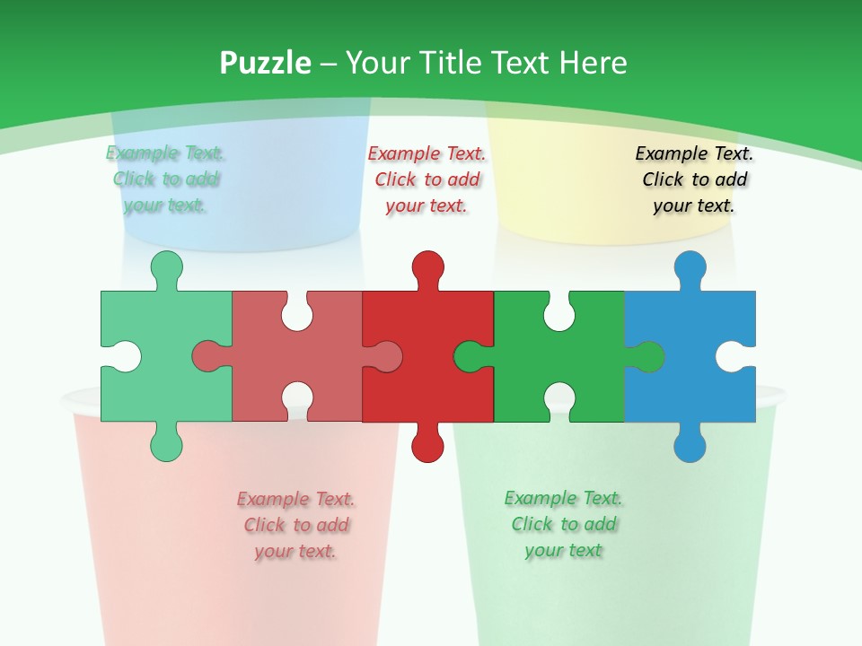 Yellow Disposable Mug PowerPoint Template