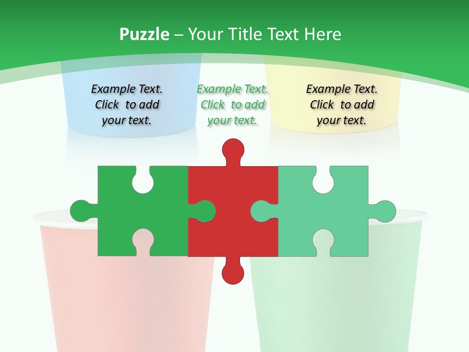 Yellow Disposable Mug PowerPoint Template