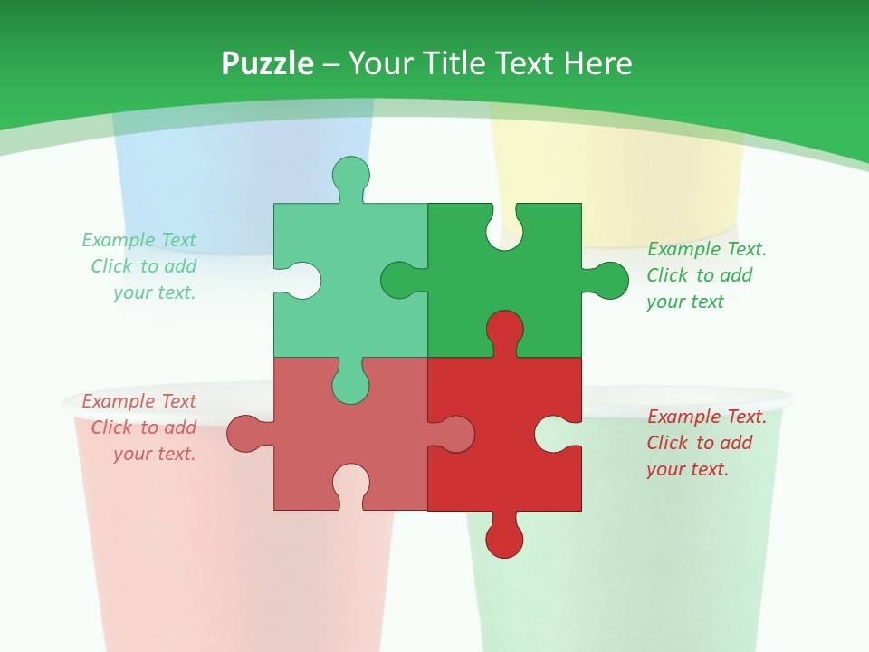 Yellow Disposable Mug PowerPoint Template