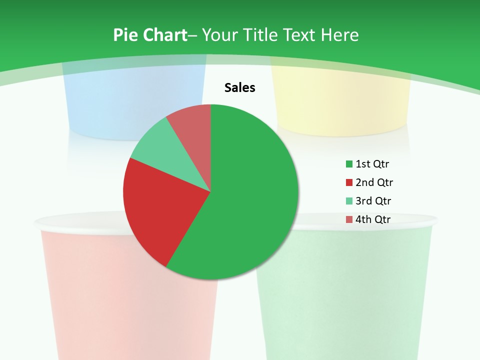 Yellow Disposable Mug PowerPoint Template