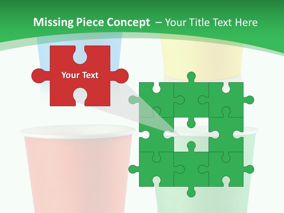 Yellow Disposable Mug PowerPoint Template