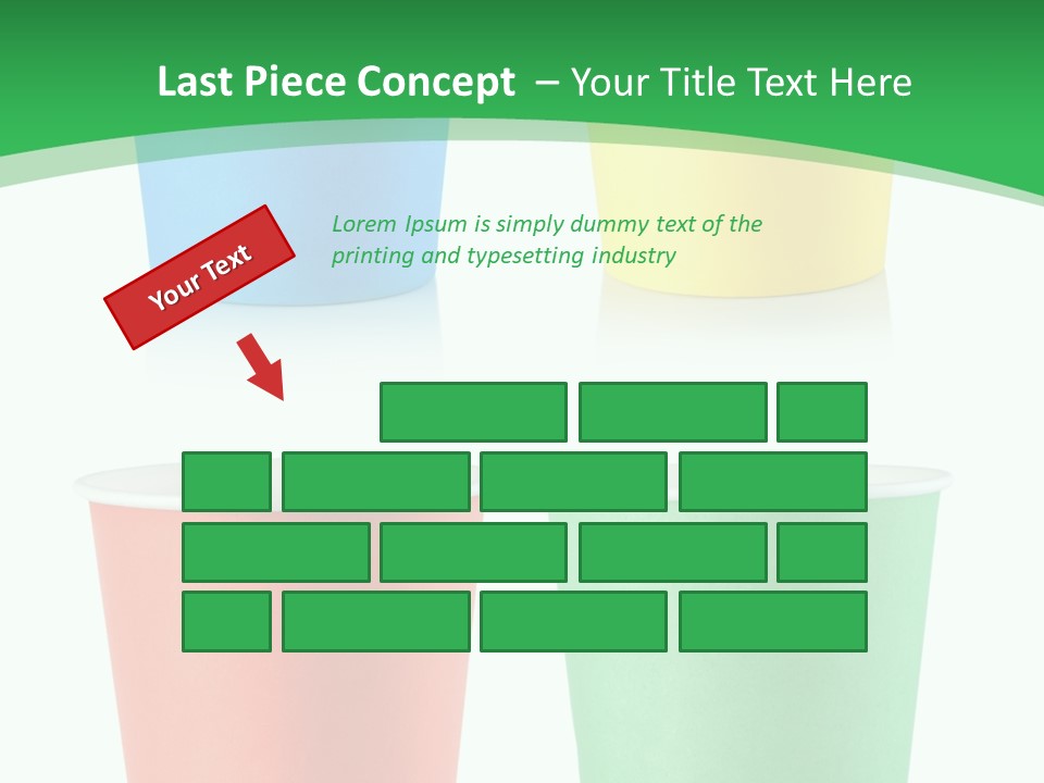 Yellow Disposable Mug PowerPoint Template