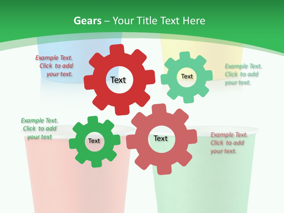 Yellow Disposable Mug PowerPoint Template