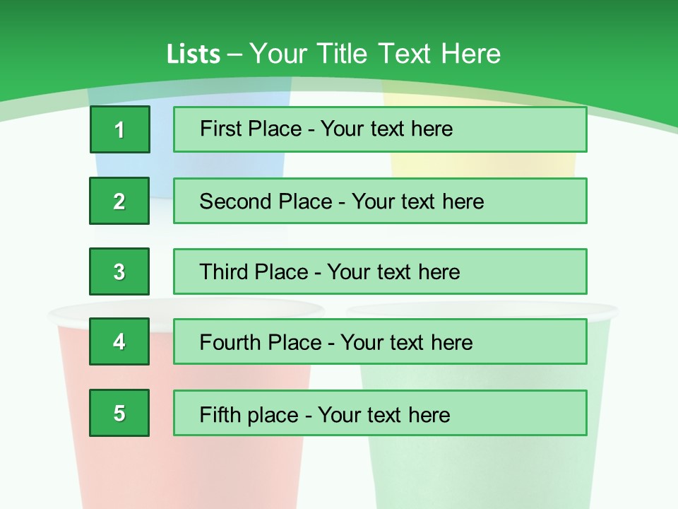 Yellow Disposable Mug PowerPoint Template