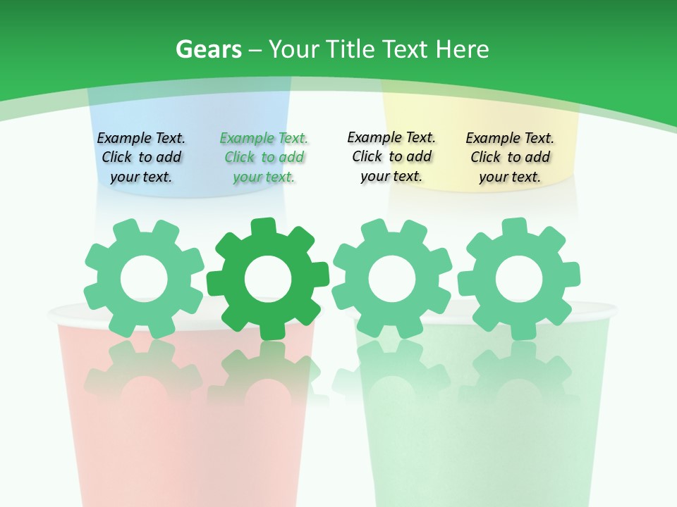 Yellow Disposable Mug PowerPoint Template