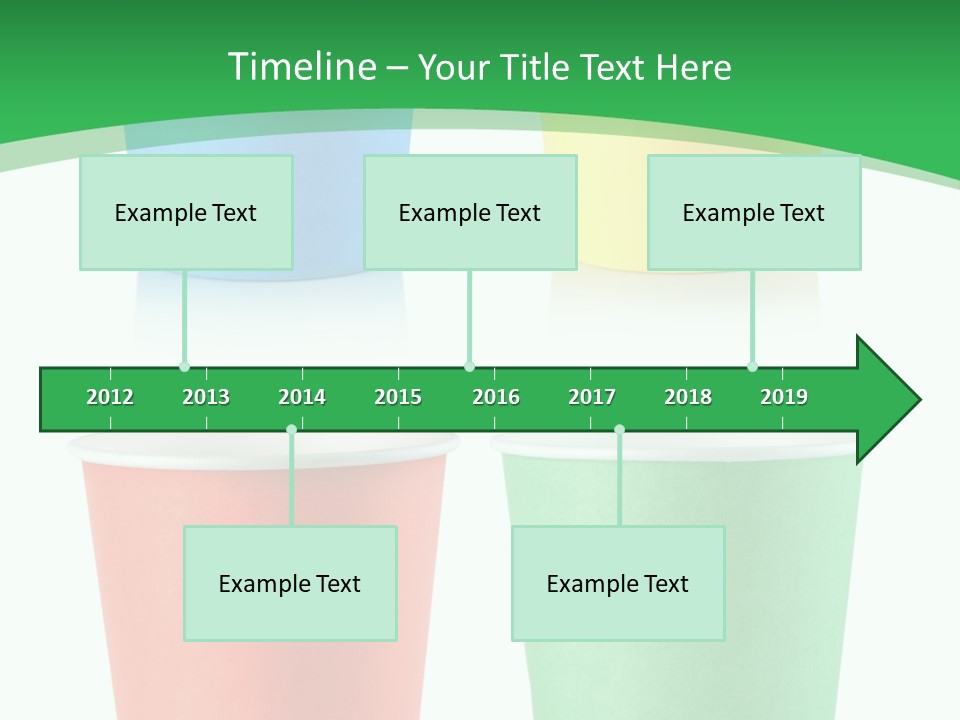 Yellow Disposable Mug PowerPoint Template