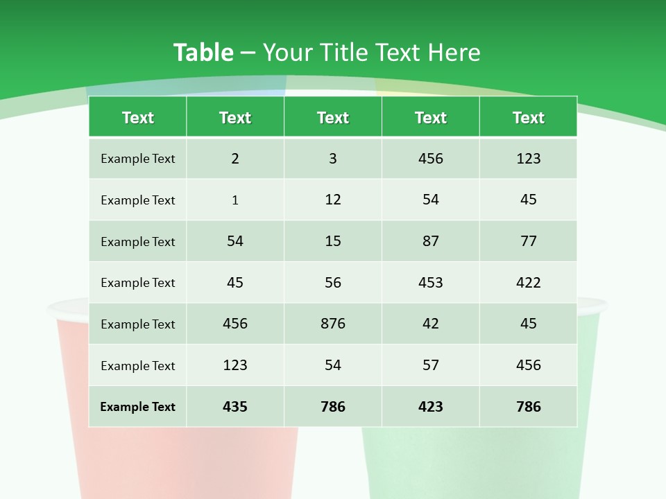 Yellow Disposable Mug PowerPoint Template