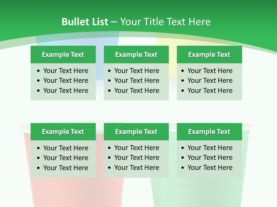Yellow Disposable Mug PowerPoint Template
